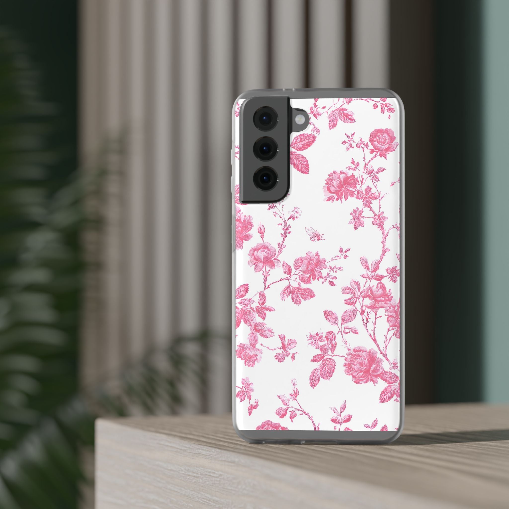 Pink and White Floral iPhone Case
