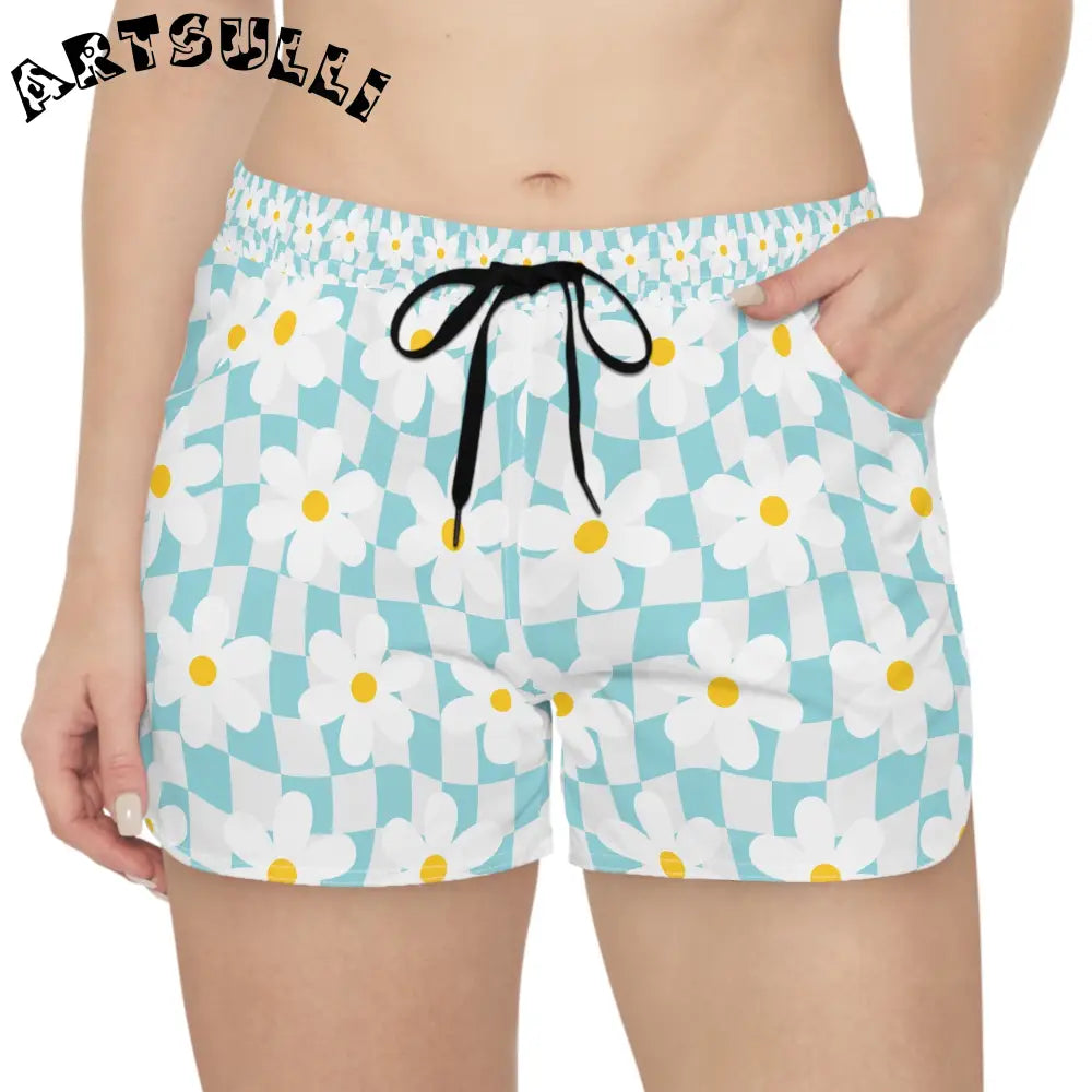 JAKKOUTTHEBXX Trippy Check Garden Women’s Casual Shorts (AOP)