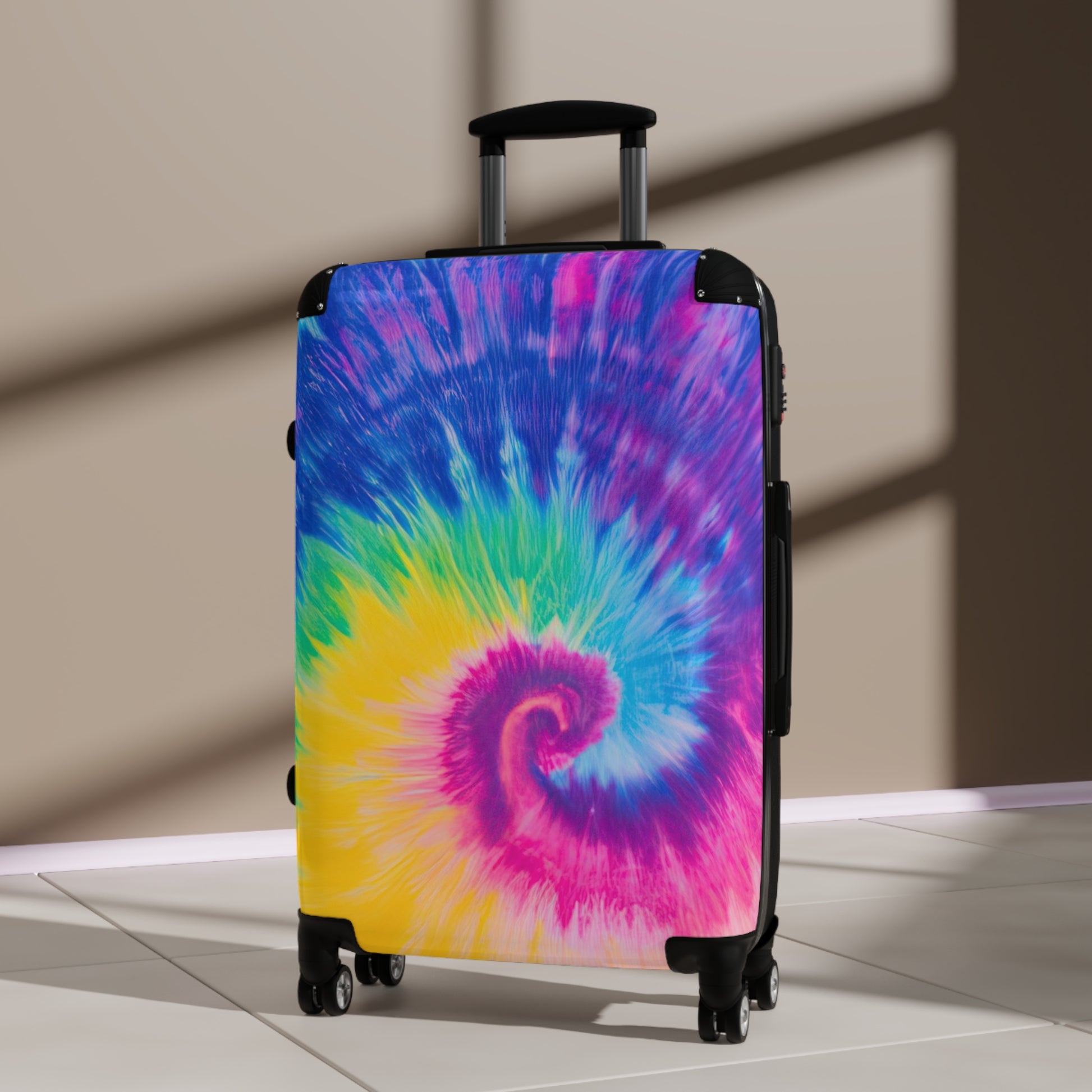 Psychedelic Tie Dye Suitcase, Artsulli - Art is Long, Life is Short, Bags, , , , , , , 