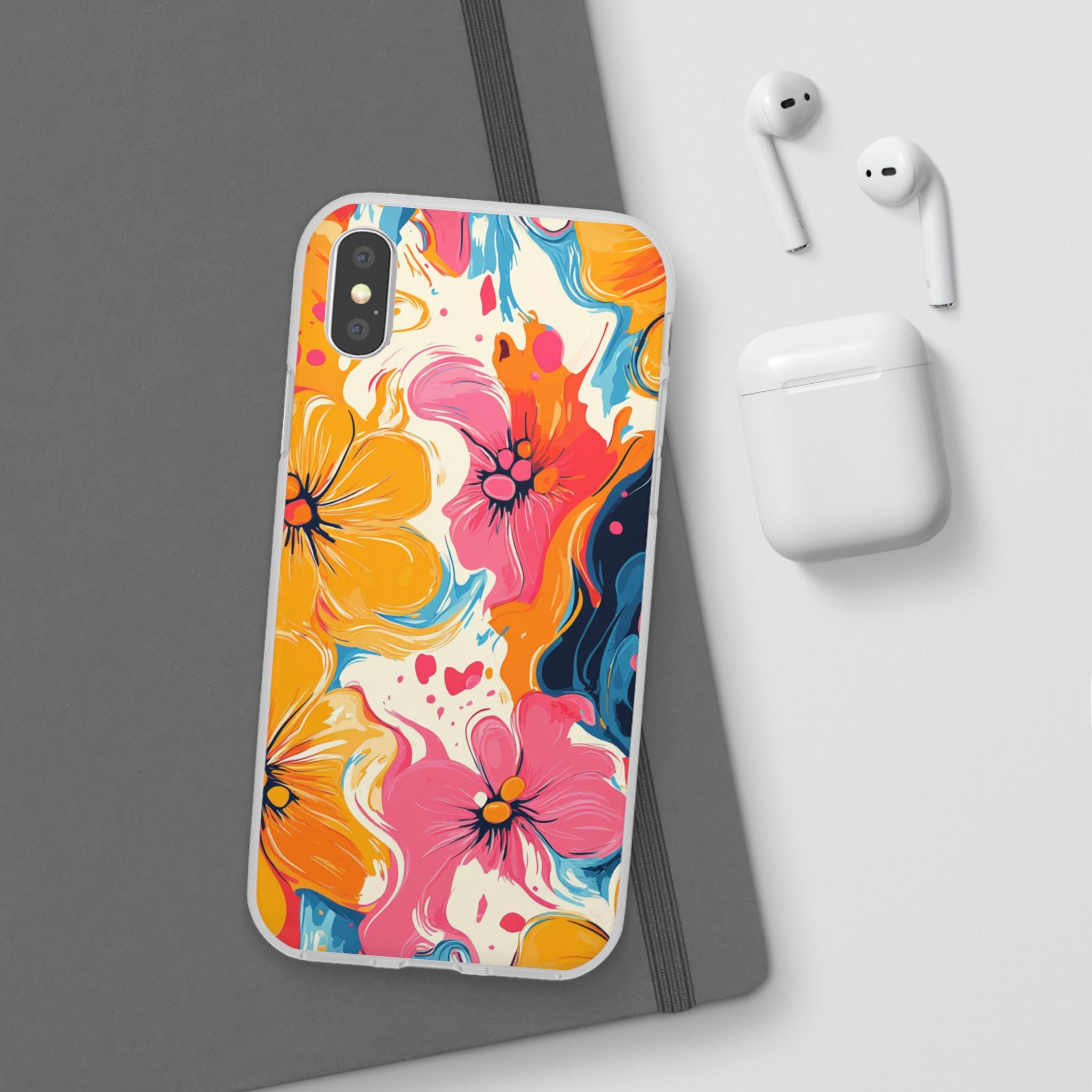 Vibrant Abstract Floral Flexi Case, Artsulli - Art is Long, Life is Short, Phone Case, , , , , , , 
