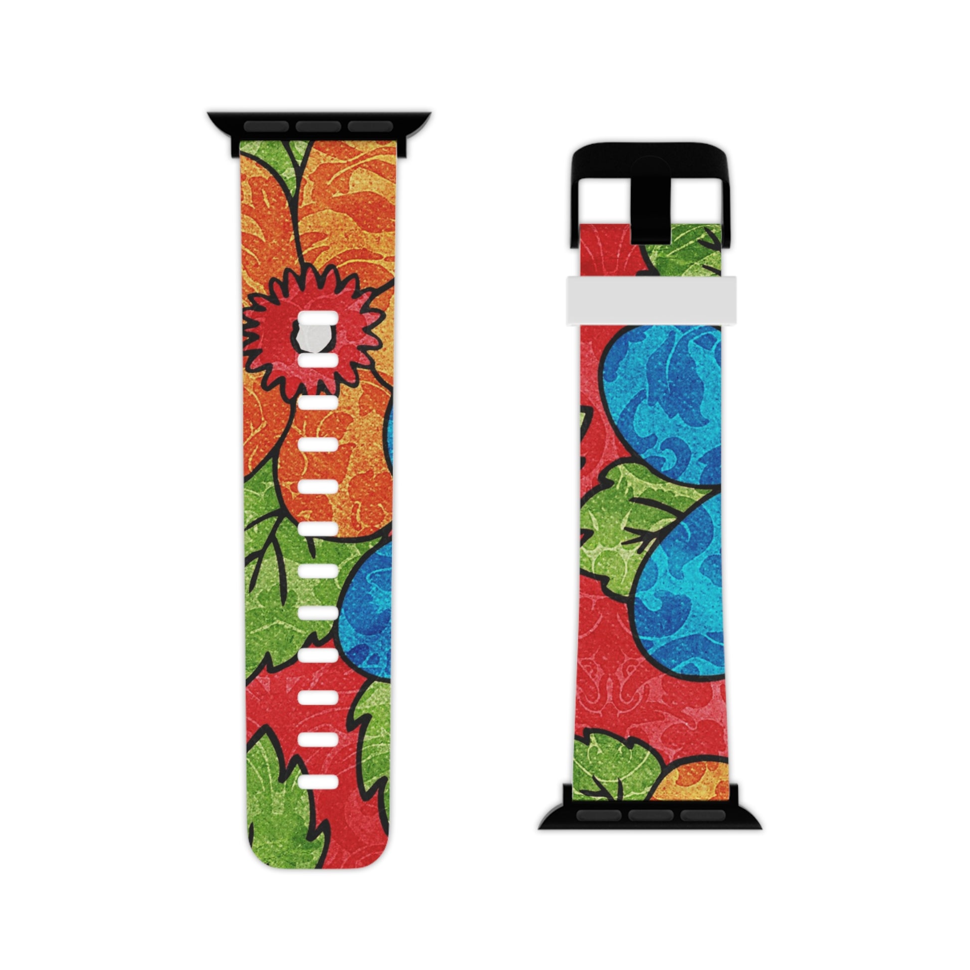 Groovy Red Floral Kl III Watch Band for Apple Watch, Artsulli - Art is Long, Life is Short, Accessories, , , , , , , 