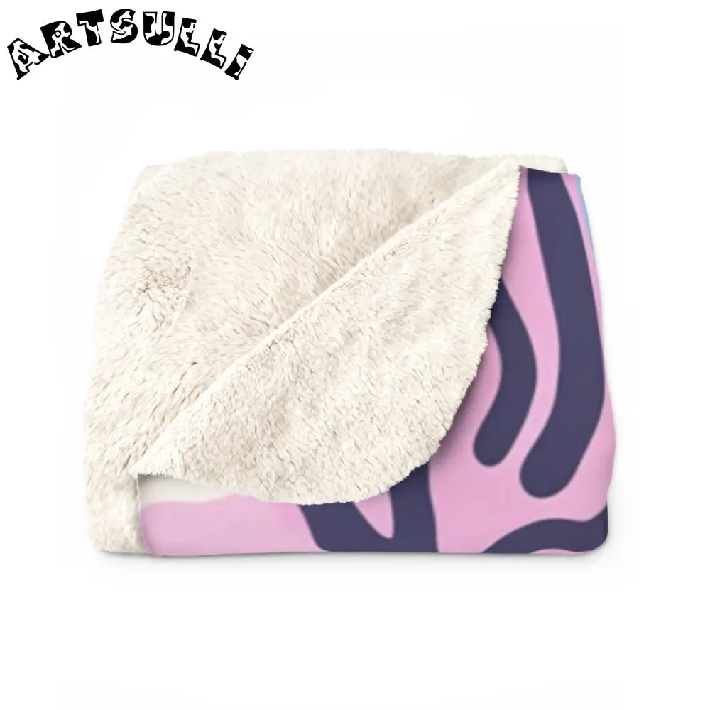 JAKKOUTTHEBXX Colorful Abstract Dots and Shapes II Sherpa Fleece