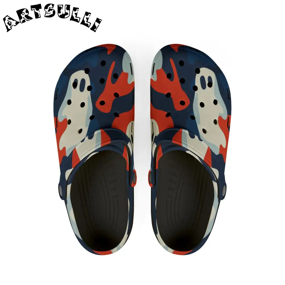 JAKKOUTTHEBXX Camo Ghosts EVA Foam Rubber Shoes (AOP) JAKKOUTTHEBXX