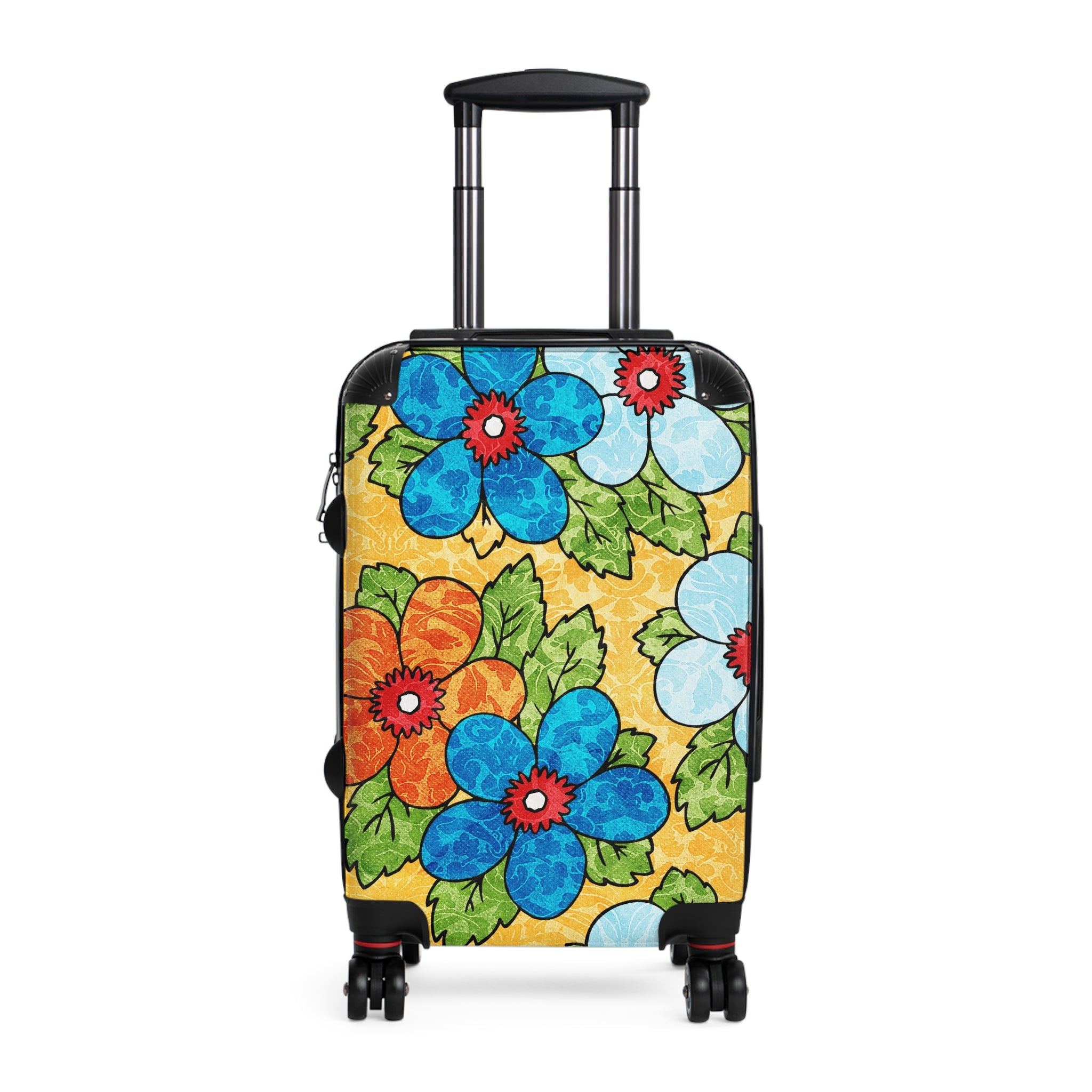 Groovy Yellow Floral Kl II Suitcase, Artsulli - Art is Long, Life is Short, Bags, Size, Small, Color, Black, , , 21991559446339014306