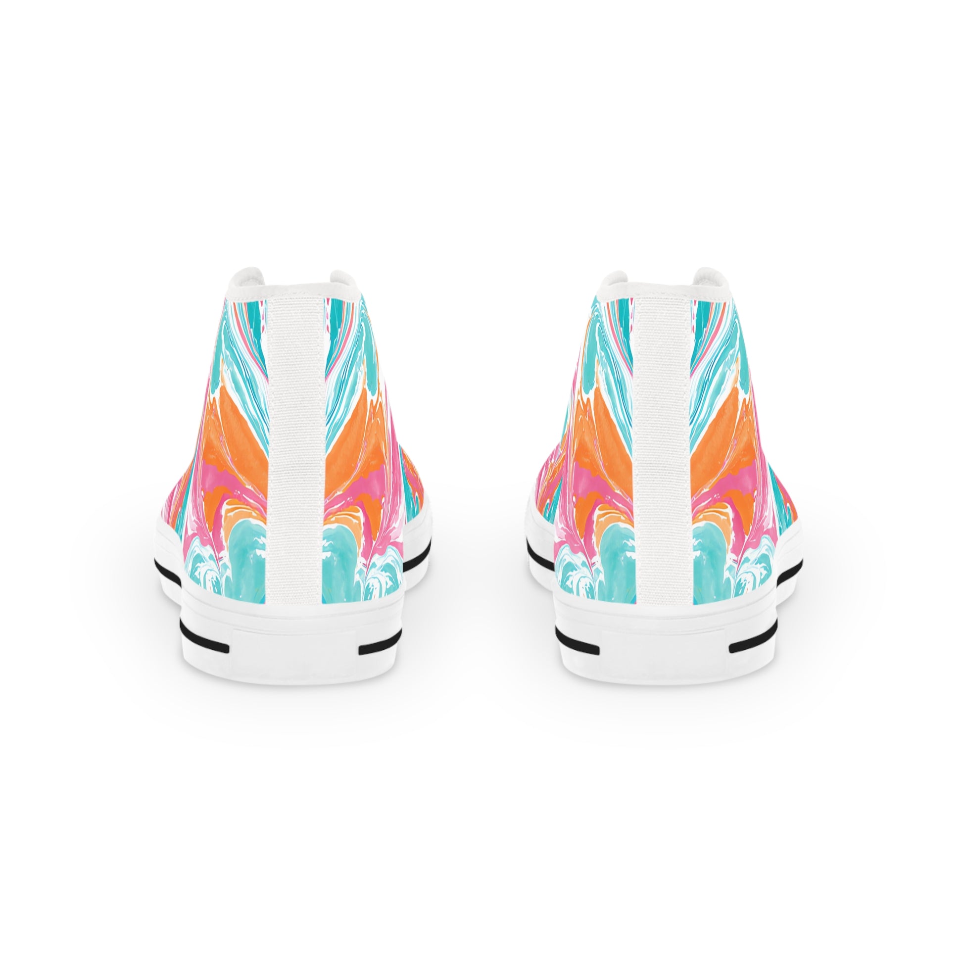 Liquid Pastel Spill III Multi-Color Men's High Top Sneakers, Artsulli - Art is Long, Life is Short, Shoes, , , , , , , 