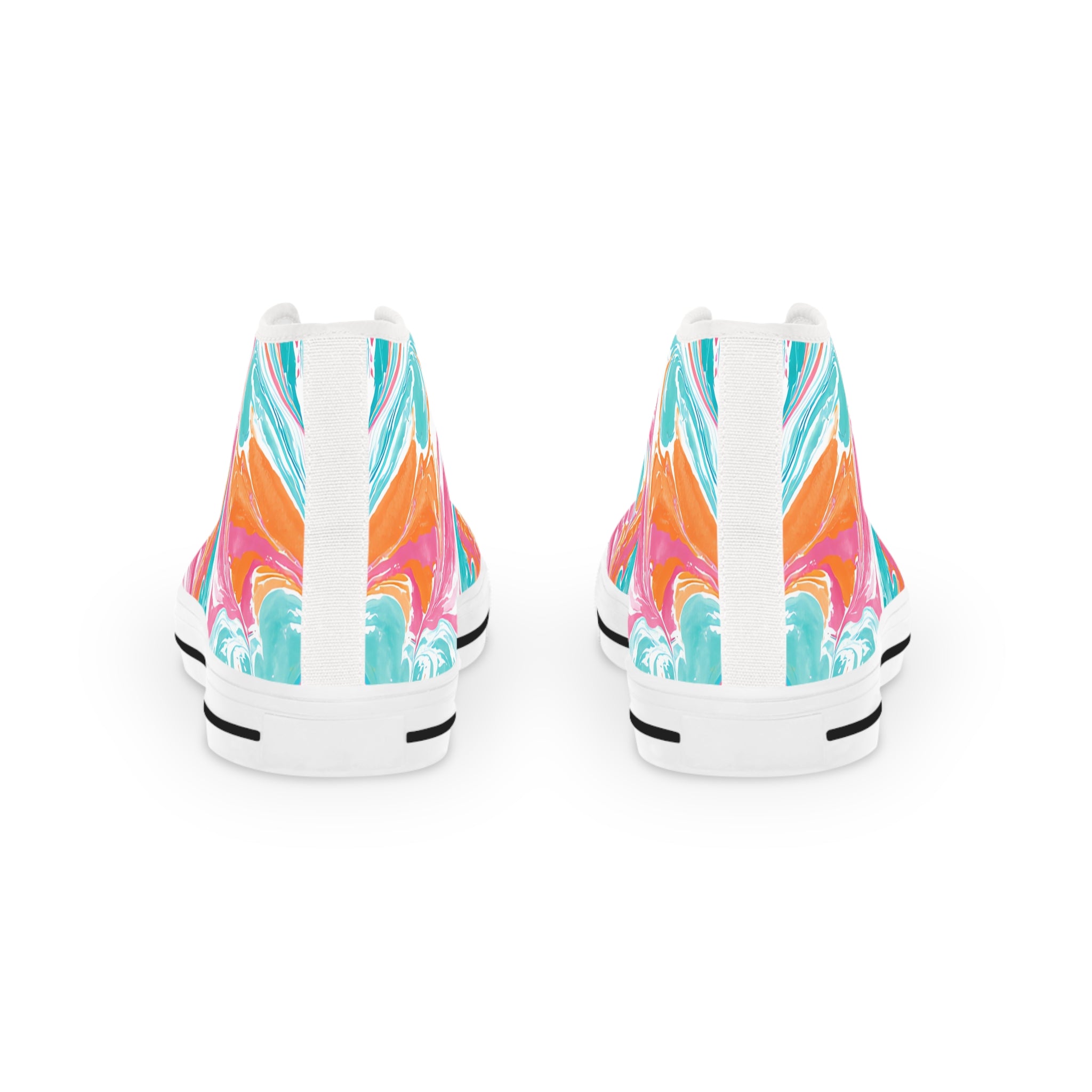 Liquid Pastel Spill III Multi-Color Men's High Top Sneakers, Artsulli - Art is Long, Life is Short, Shoes, , , , , , , 