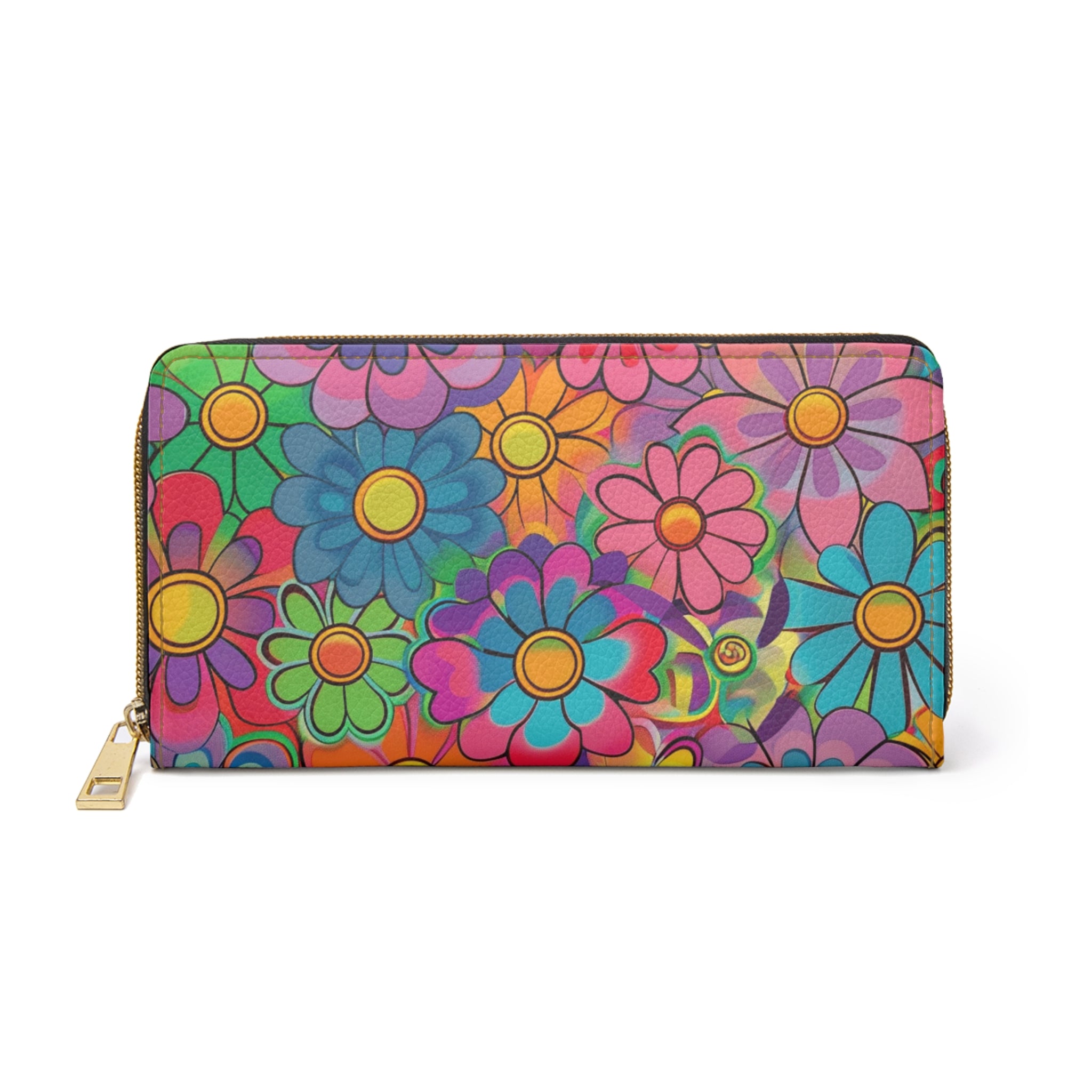 Chromatic Daisy Dream II Zipper Wallet, Artsulli - Art is Long, Life is Short, Accessories, Size, One size, Color, White, , , 26095731361144941040