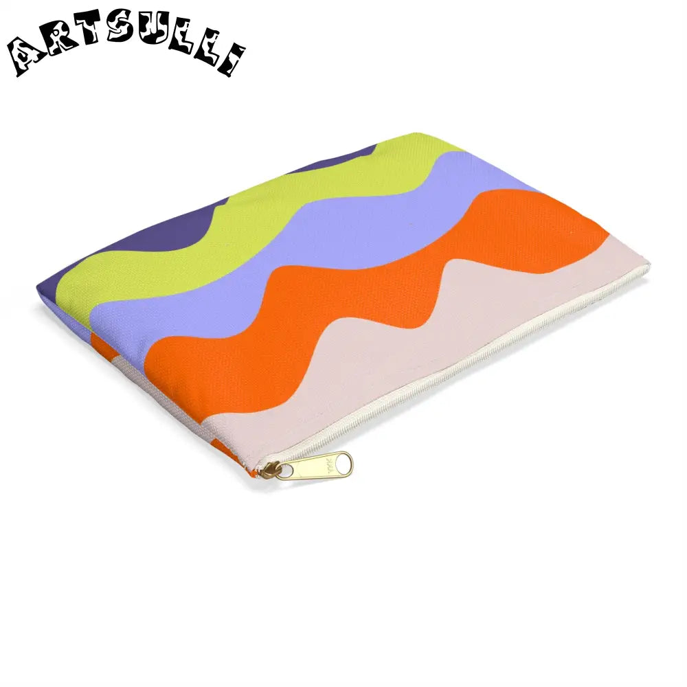 JAKKOUTTHEBXX Waves Red and Blue Accessory Pouch JAKKOUTTHEBXX