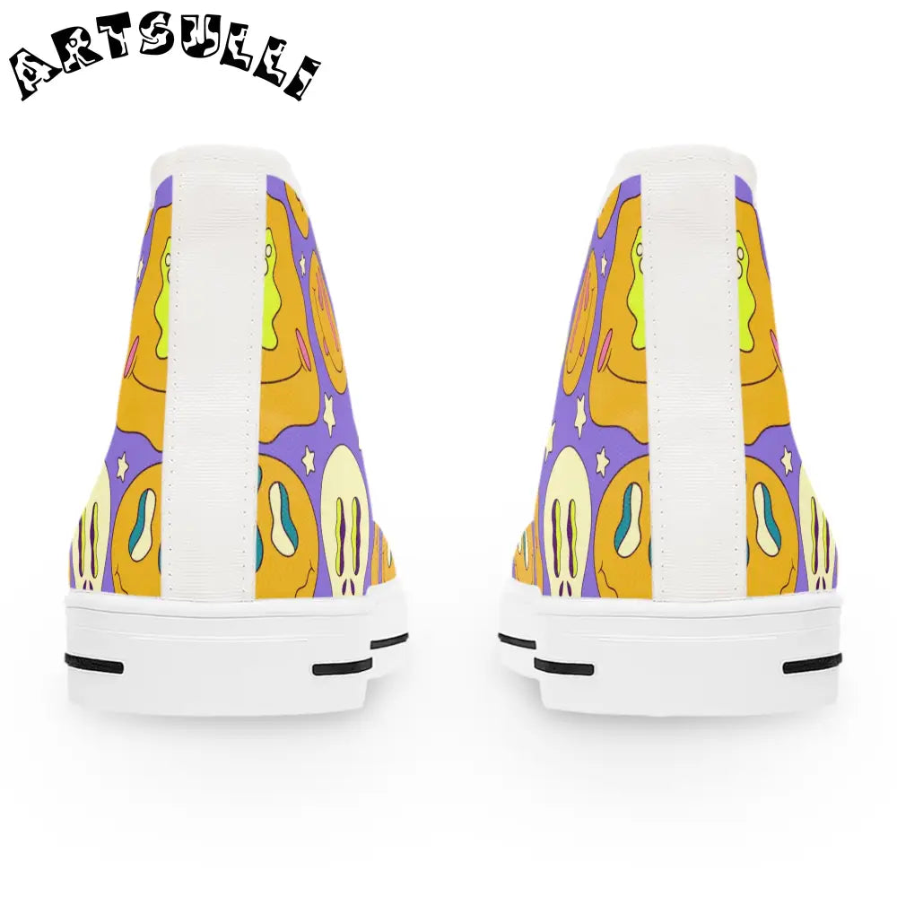 JAKKOUTTHEBXX Crystallic Smiley Dayglo Women’s High Top Sneakers