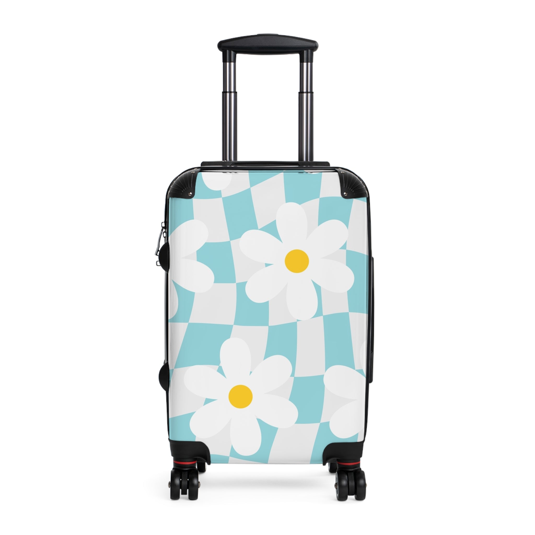 Trippy Check Garden Suitcase, Artsulli - Art is Long, Life is Short, Bags, Size, Small, Color, Black, , , 21203360266768898662