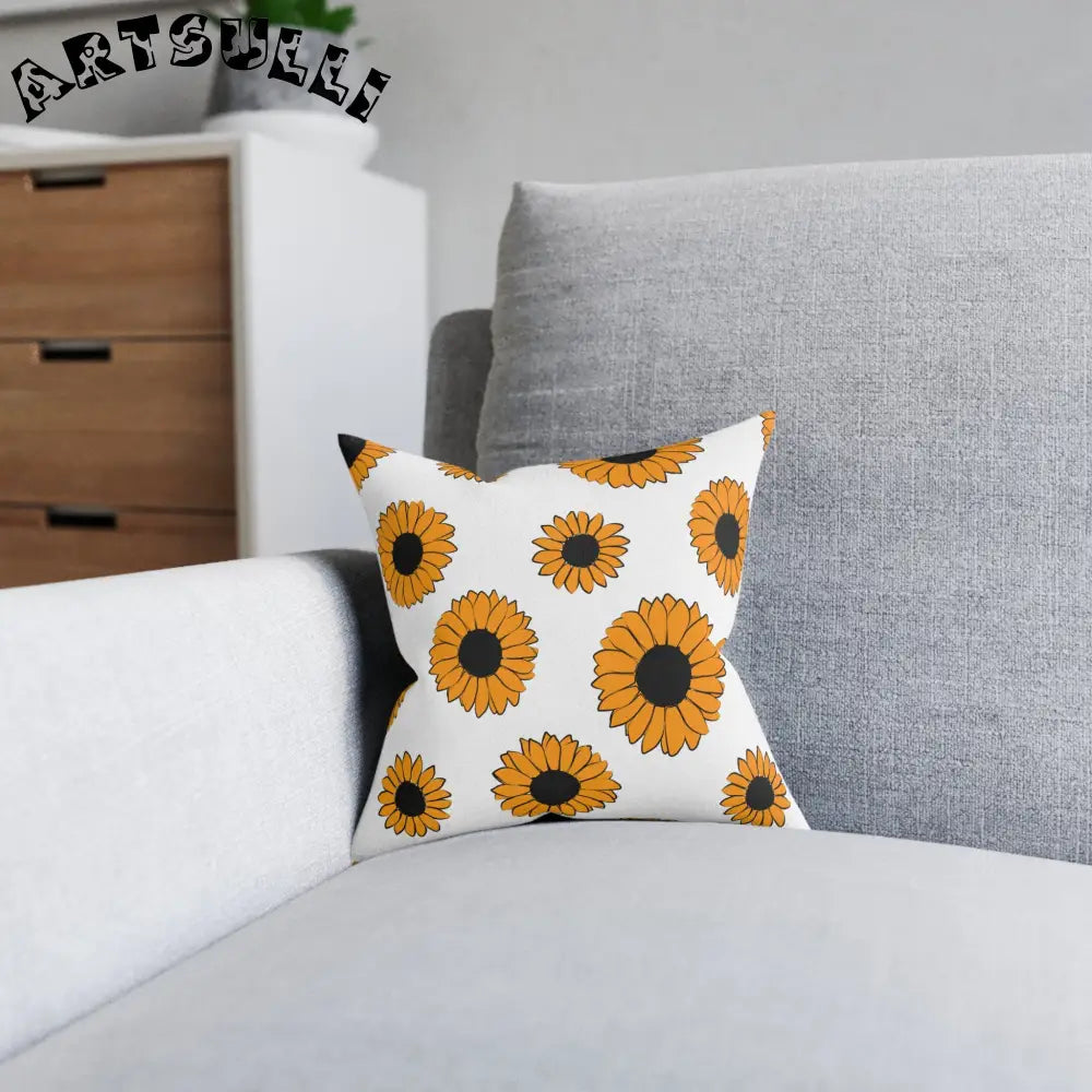 JAKKOUTTHEBXX Sunflowers Square Pillow JAKKOUTTHEBXX Artsulli - Art
