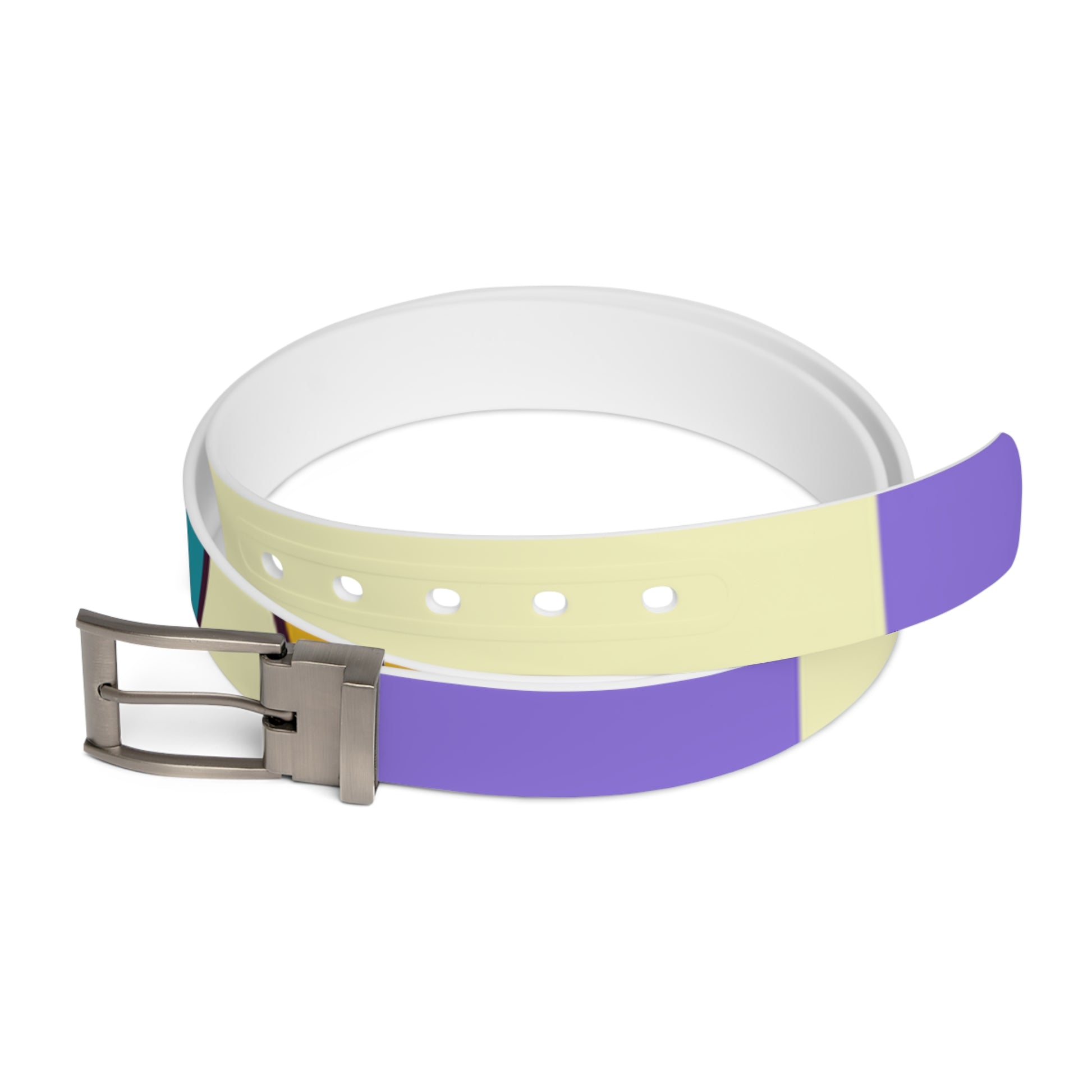 Trippy Flower Power Motifs Rave Garden Grins Belt, Artsulli - Art is Long, Life is Short, Accessories, Material, Gun Metal, Size, 50'', , , 13742142333149