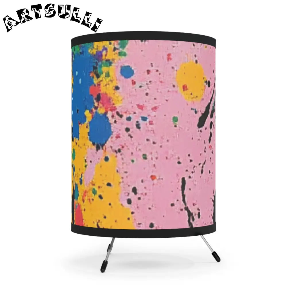 JAKKOUTTHEBXX The Colors Of Paint Splatter Tripod Lamp with High-Res