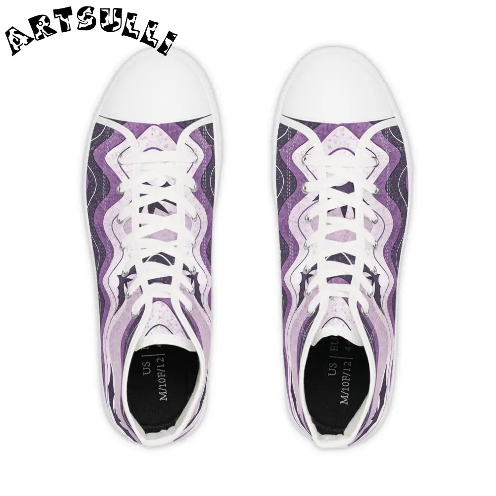 JAKKOUTTHEBXX Bat Wave Purple Men’s High Top Sneakers JAKKOUTTHEBXX
