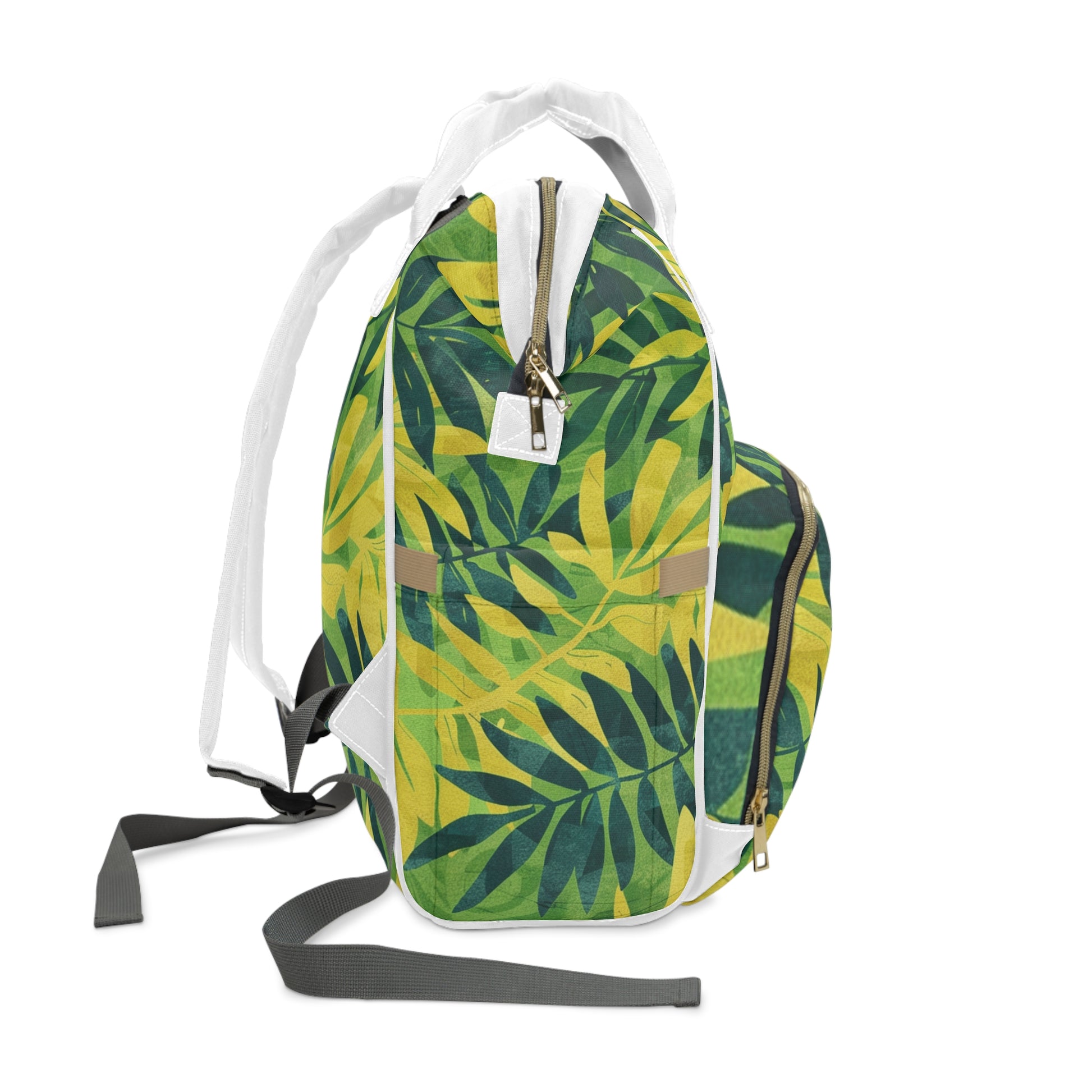 Green Leaf x Yellow Leaf x Tropical x Jungle Multifunctional Diaper Backpack, Artsulli - Art is Long, Life is Short, Bags, , , , , , , 