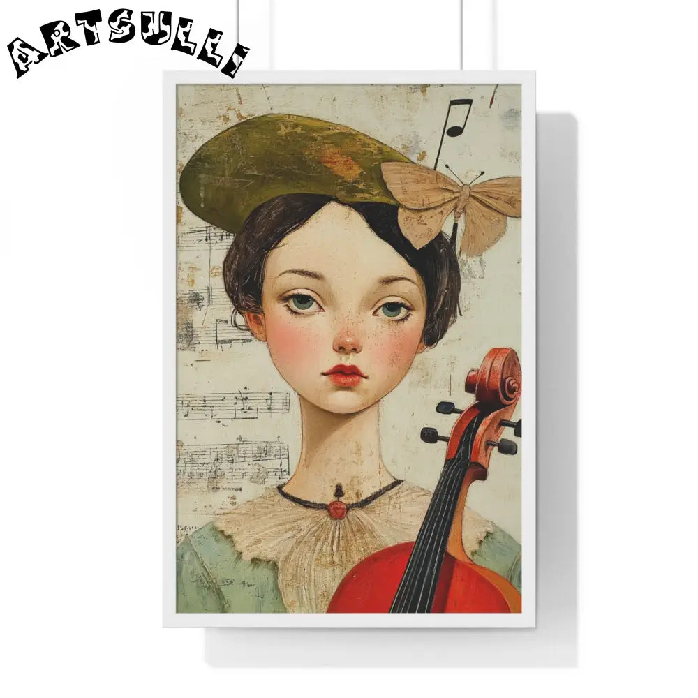 Type Beat Girl III Vertical Framed Poster, Artsulli - Art is Long, Life is Short, Poster, Size, 20" x 30", Color, White, , , 11656417291582148823