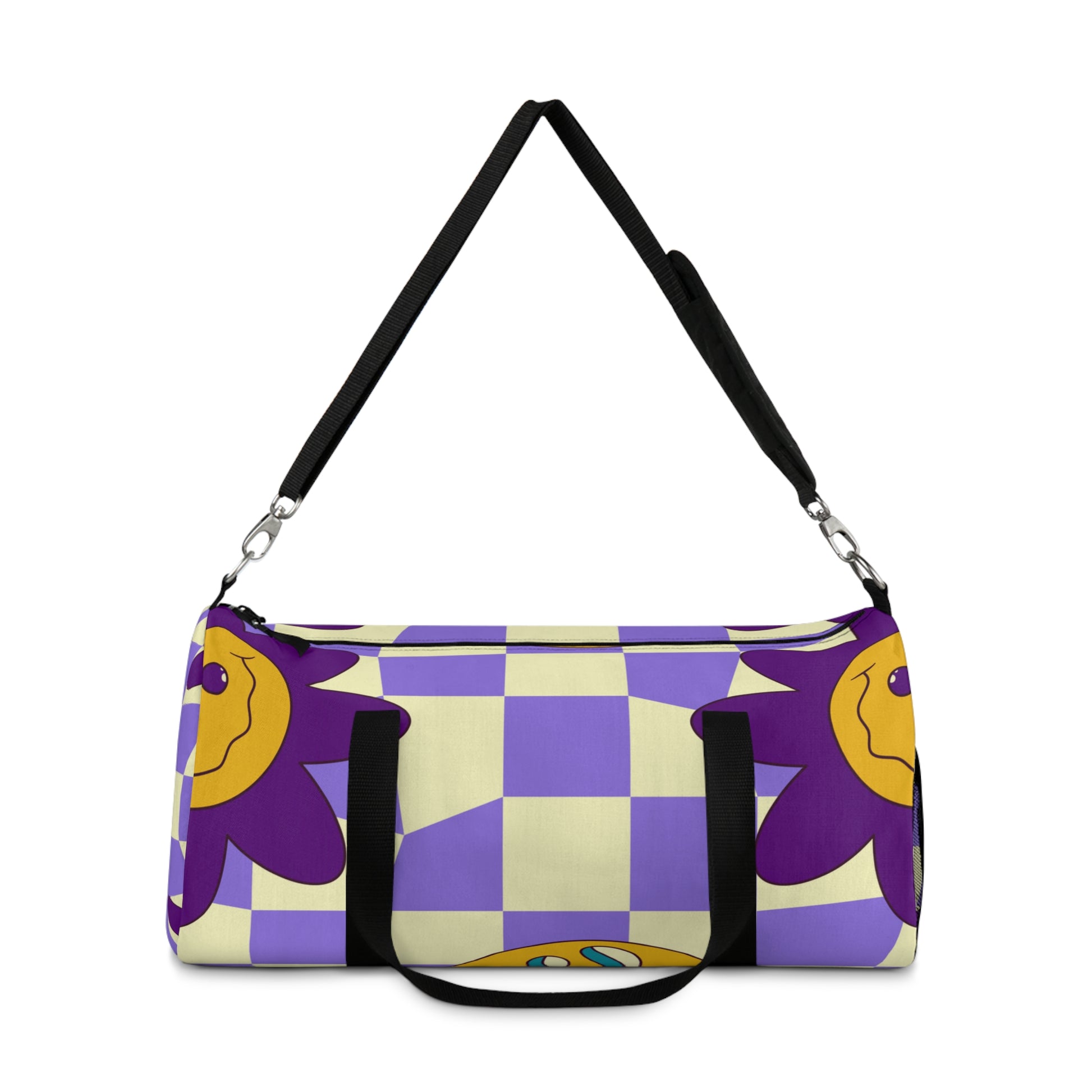 Trippy Flower Power Motifs Duffel Bag, Artsulli - Art is Long, Life is Short, Bags, , , , , , , 