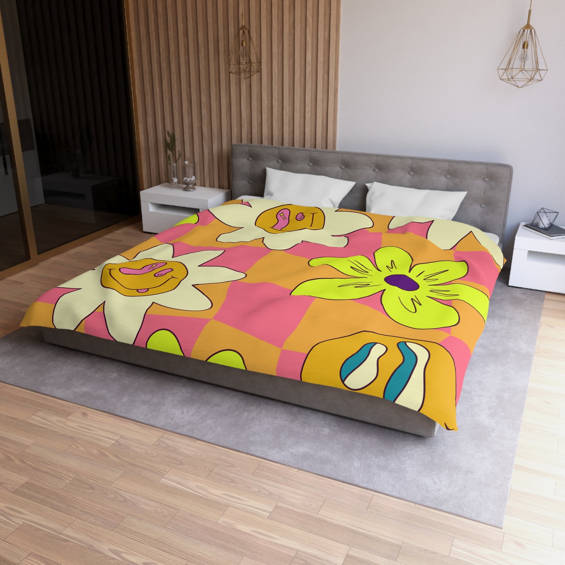 Trippy Sour Face Rave Microfiber Duvet Cover, Artsulli - Art is Long, Life is Short, Home Decor, , , , , , , 
