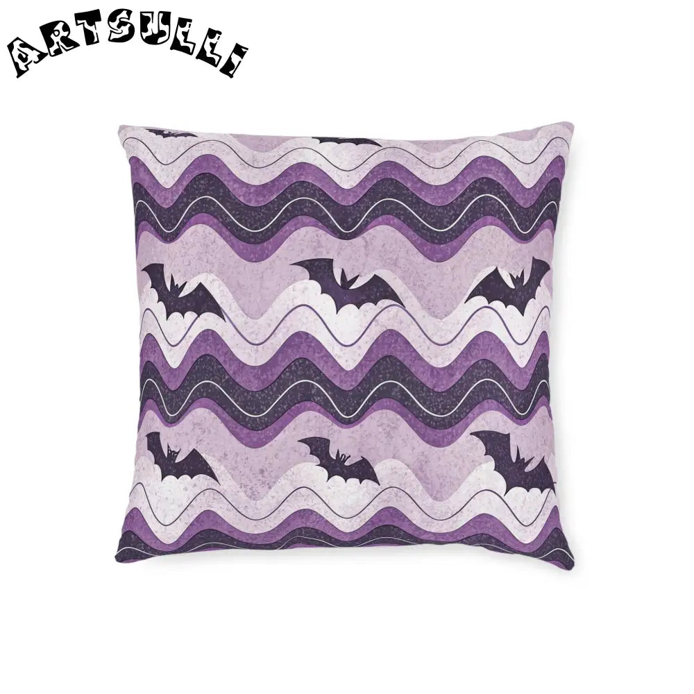 JAKKOUTTHEBXX Bat Wave Square Pillow JAKKOUTTHEBXX Artsulli - Art
