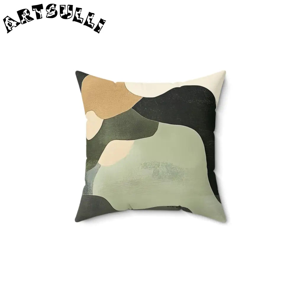 JAKKOUTTHEBXX Abstract Earth Tone Camouflage Pillow JAKKOUTTHEBXX