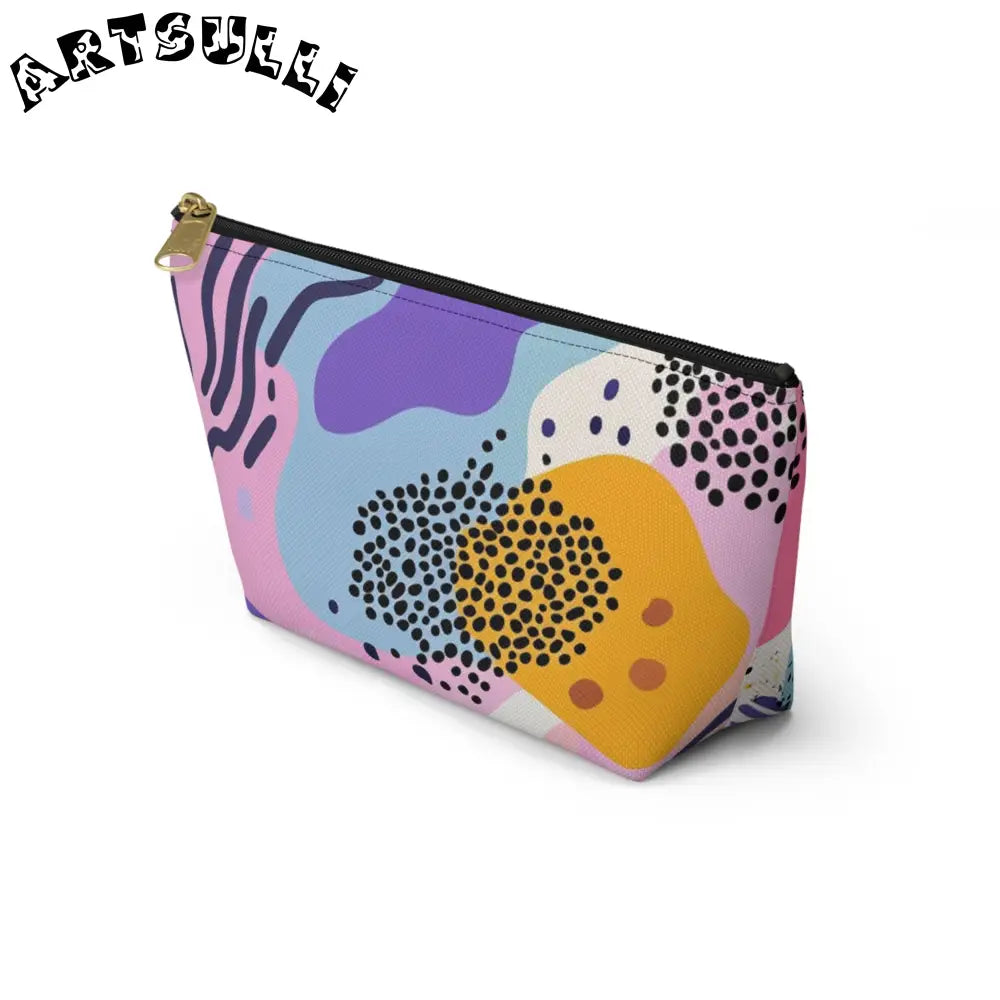 JAKKOUTTHEBXX Colorful Abstract Dots and Shapes II Accessory Pouch w