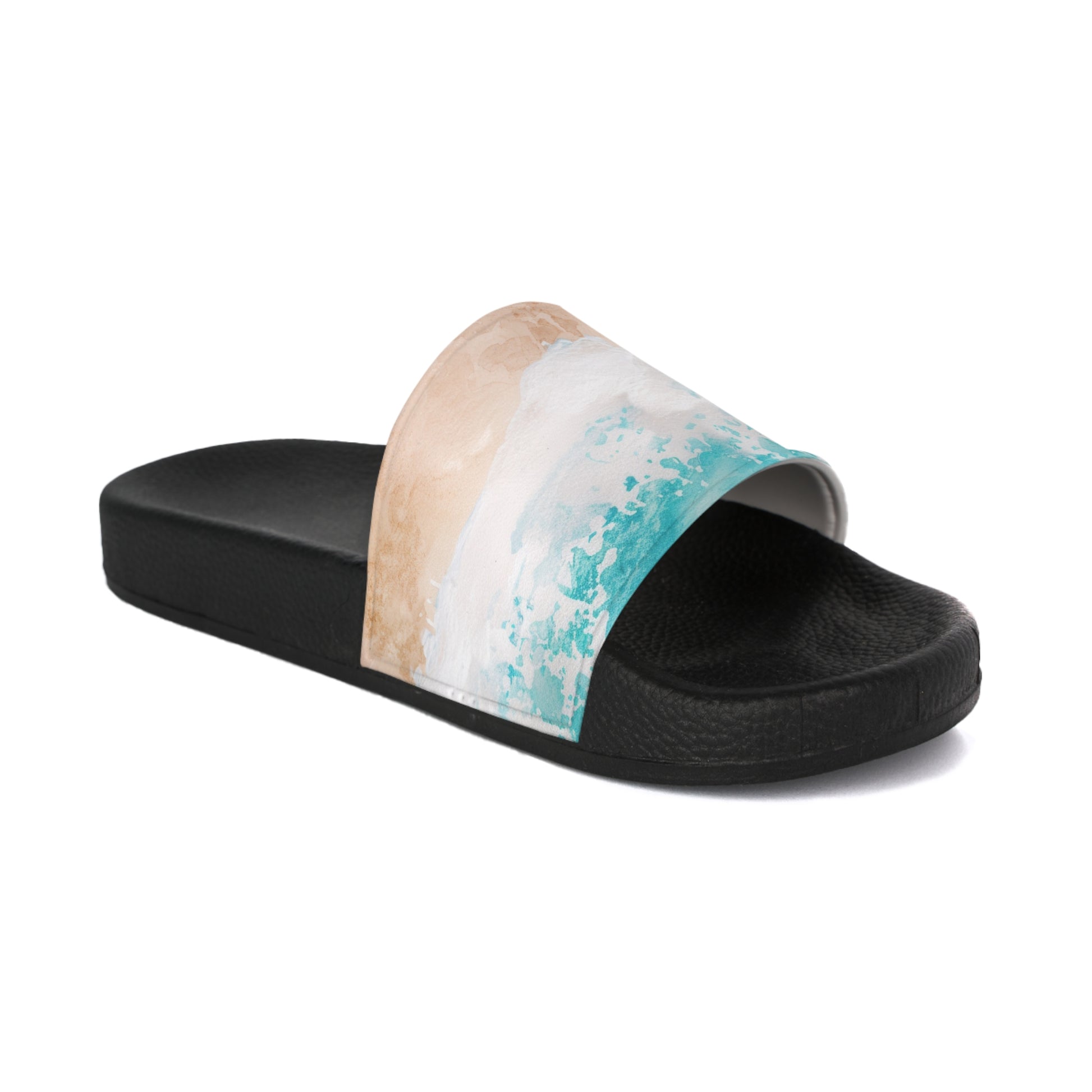 Seashore Men's Slide Sandals, Artsulli - Art is Long, Life is Short, Shoes, , , , , , , 