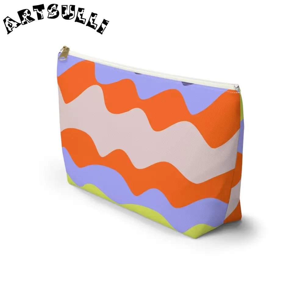 JAKKOUTTHEBXX Waves II Red and Blue Accessory Pouch w T-bottom