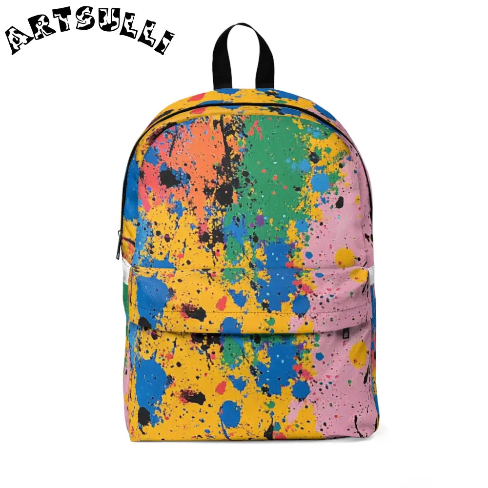JAKKOUTTHEBXX The Colors Of Paint Splatter Unisex Classic Backpack