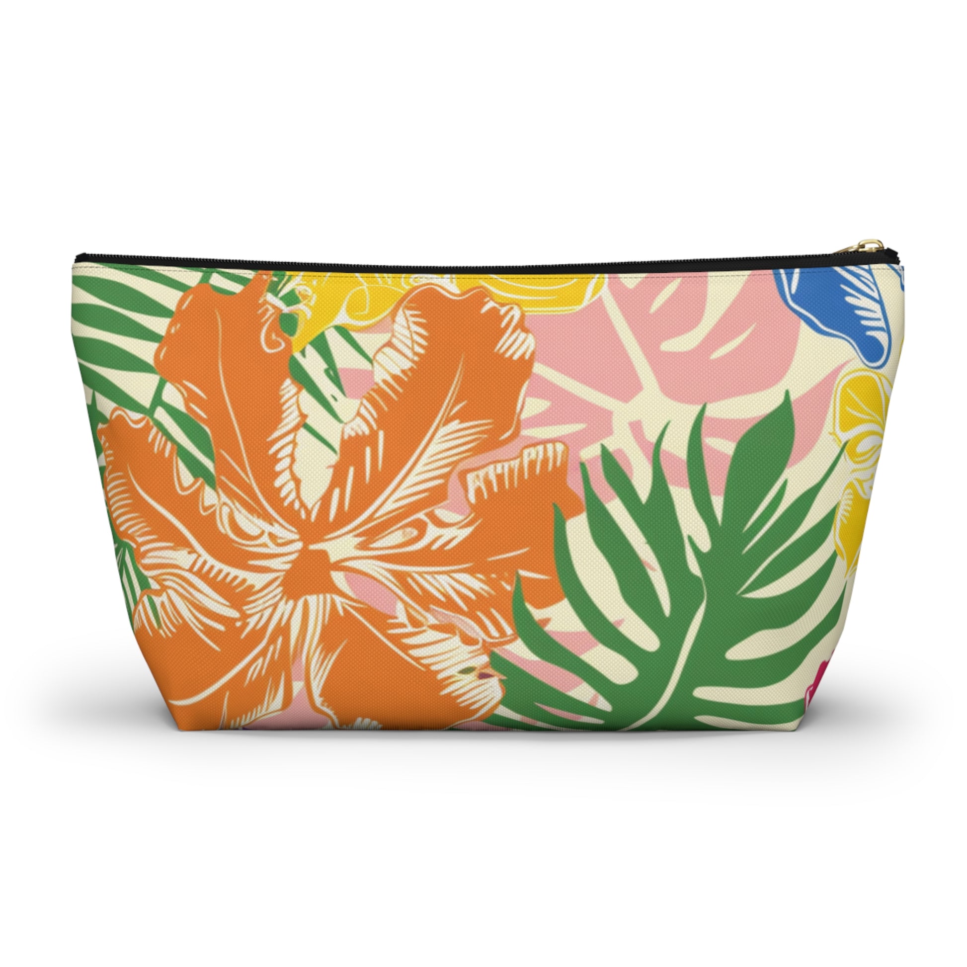 Blooming Tropical Flowers Accessory Pouch w T-bottom, Artsulli - Art is Long, Life is Short, Bags, , , , , , , 