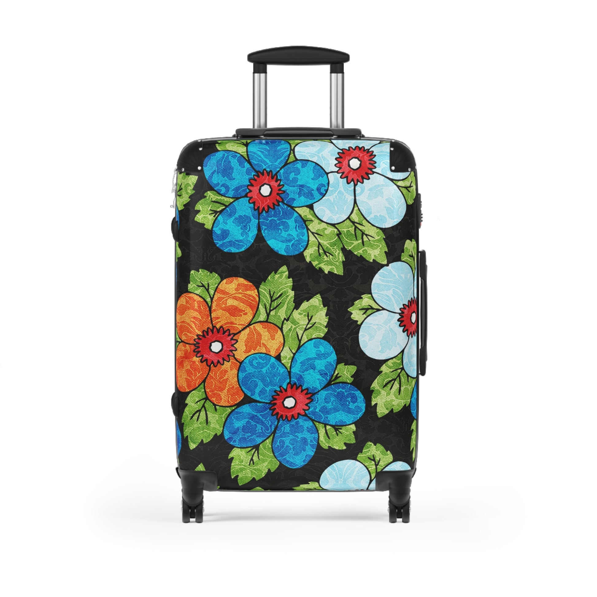 Groovy Black Floral Kl II Suitcase, Artsulli - Art is Long, Life is Short, Bags, Size, Medium, Color, Black, , , 13727791803782360101