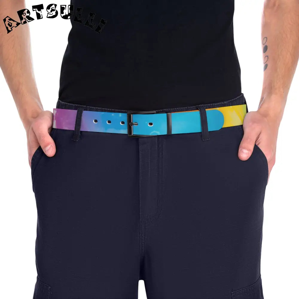 JAKKOUTTHEBXX Rainbow Pattern Cut to Size Belt 2025