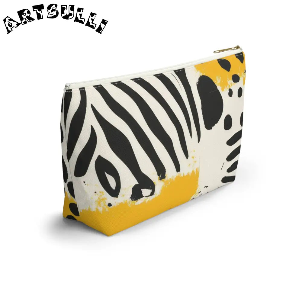 JAKKOUTTHEBXX Rae Zebra Rhapsody Accessory Pouch w T-bottom