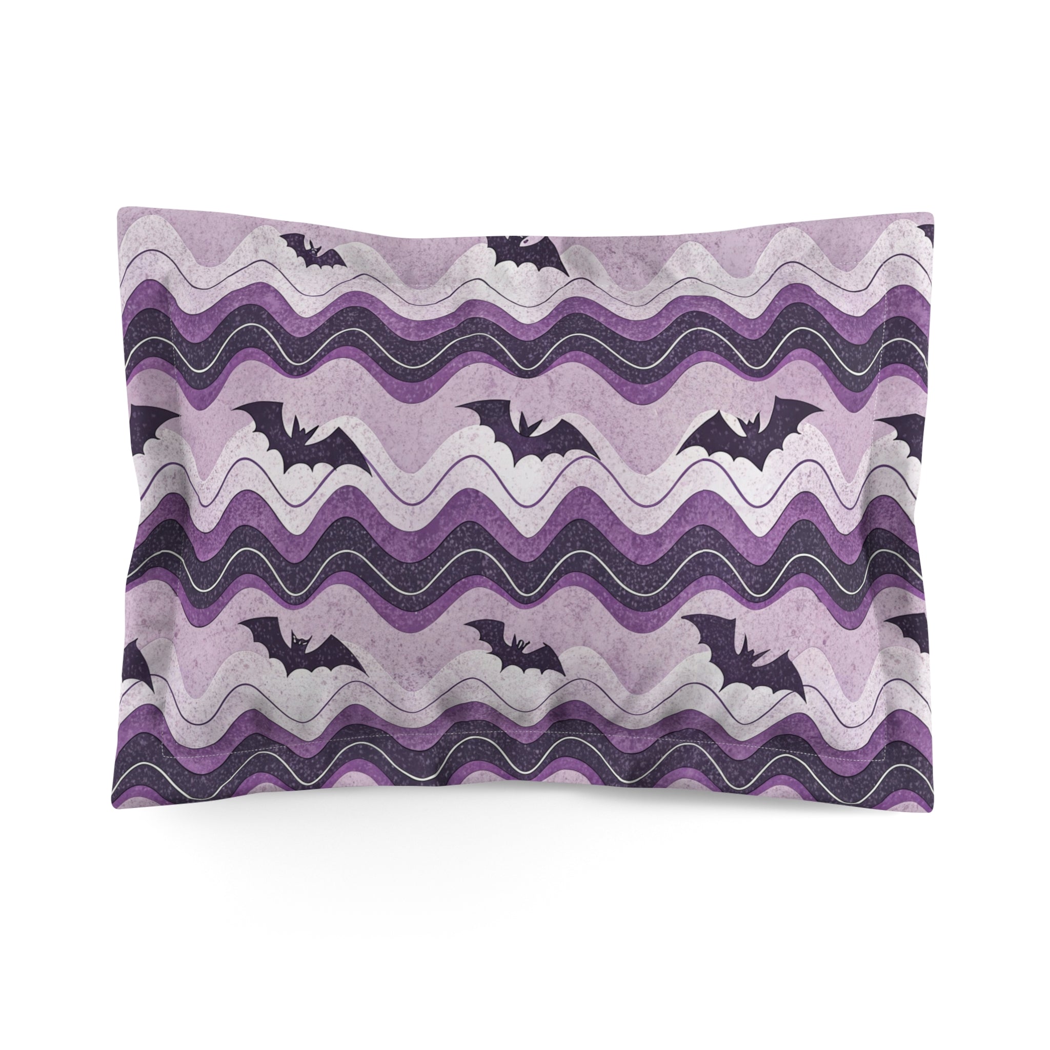 Bat Wave Microfiber Pillow Sham, Artsulli - Art is Long, Life is Short, Home Decor, Size, Standard, , , , , 31507467787981