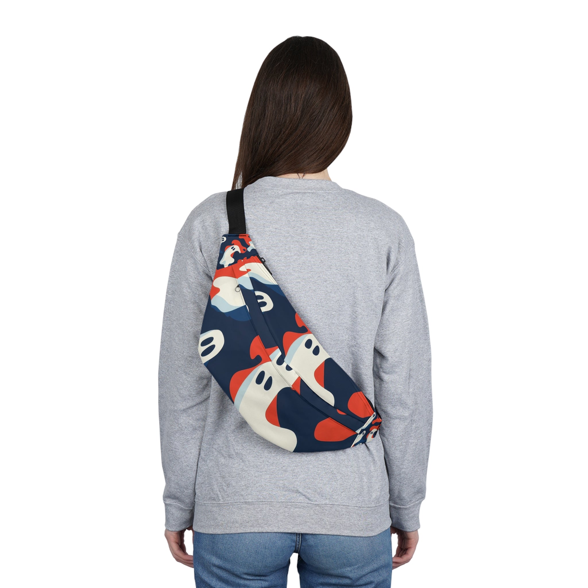 Camo Ghosts Large Fanny Pack, Artsulli - Art is Long, Life is Short, Bags, , , , , , , 