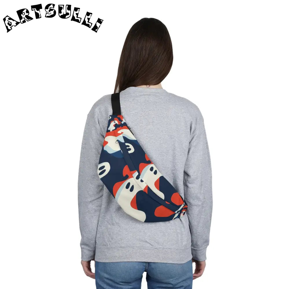JAKKOUTTHEBXX Camo Ghosts Large Fanny Pack JAKKOUTTHEBXX Artsulli