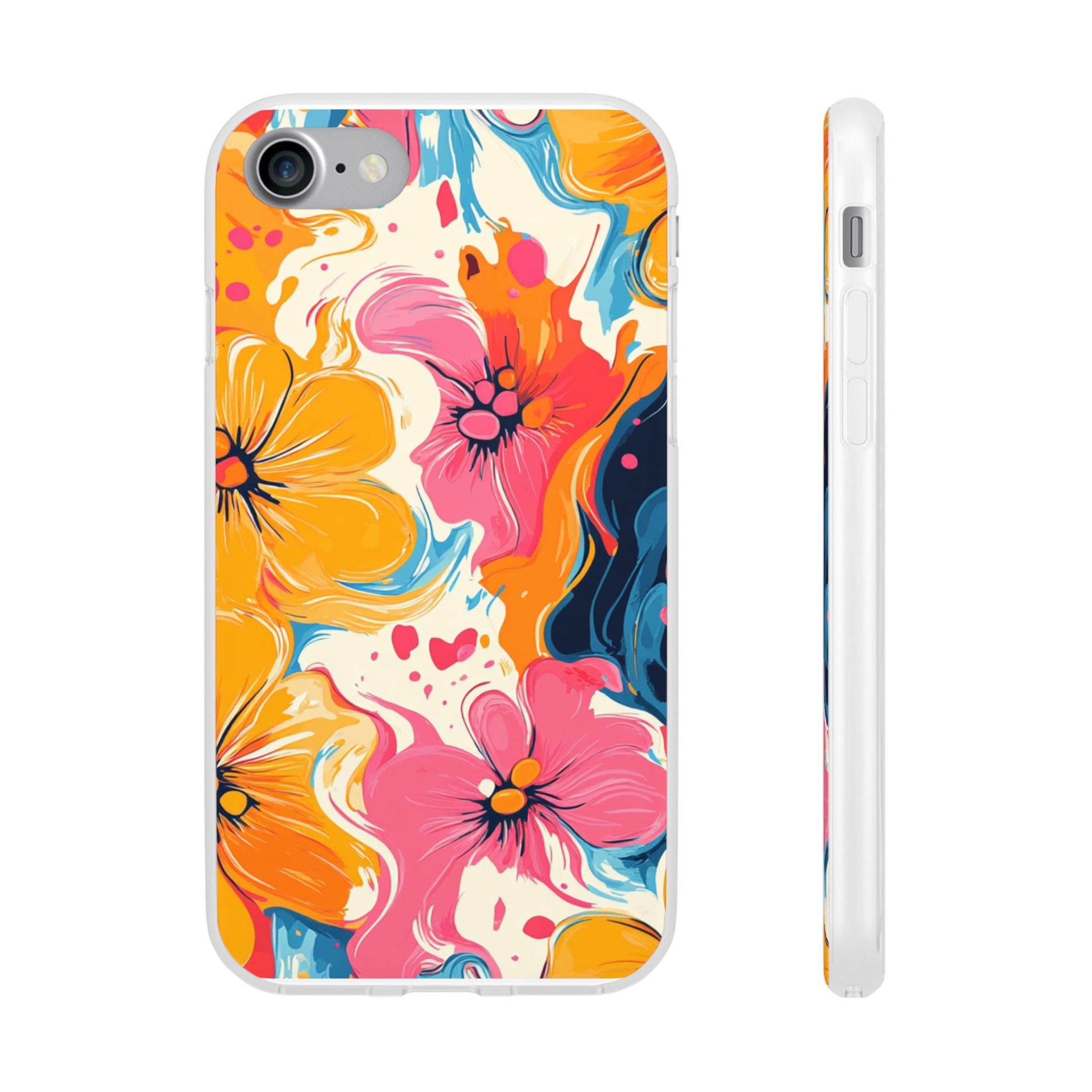 Vibrant Abstract Floral Flexi Case, Artsulli - Art is Long, Life is Short, Phone Case, Size, iPhone 7 with gift packaging, , , , , 90884710946889578420