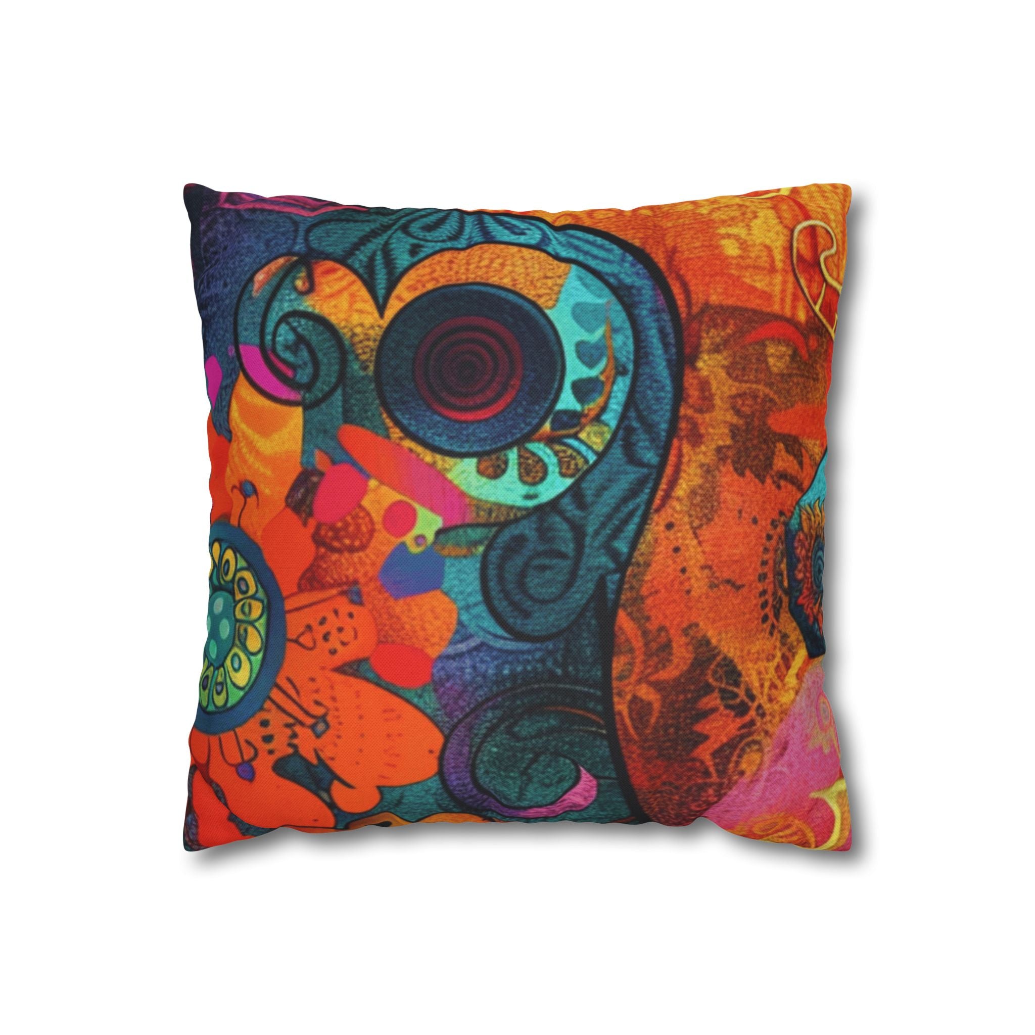 Spun Polyester Square Pillowcase