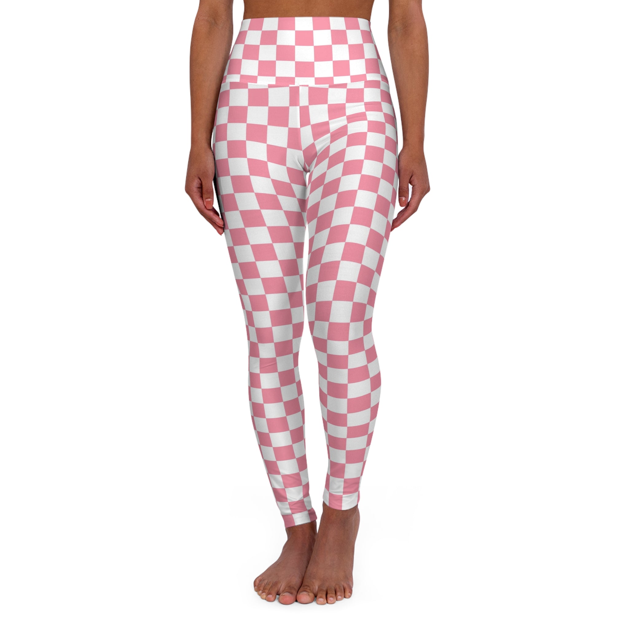 Brigandine Checkered Scene High Waisted Yoga Leggings (AOP)