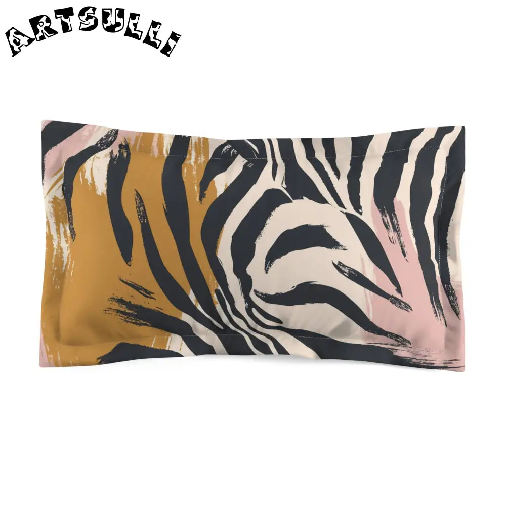 JAKKOUTTHEBXX Abstract Zebra Print Pillowcase Artistic Work