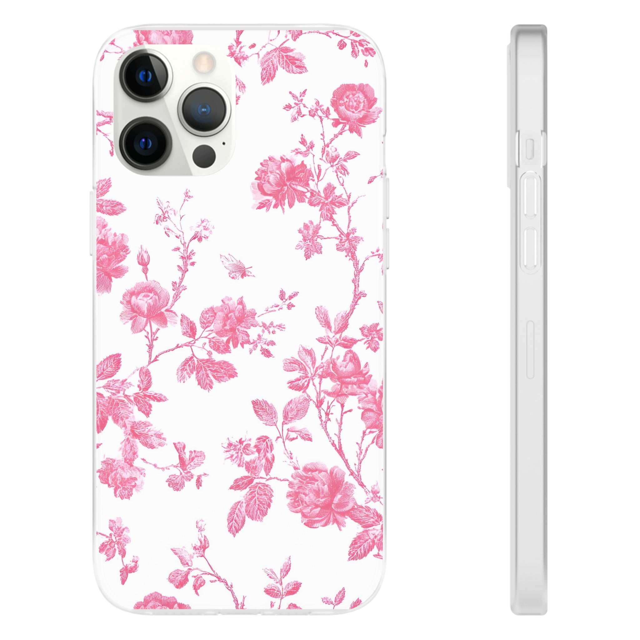 Pink and White Floral iPhone Case