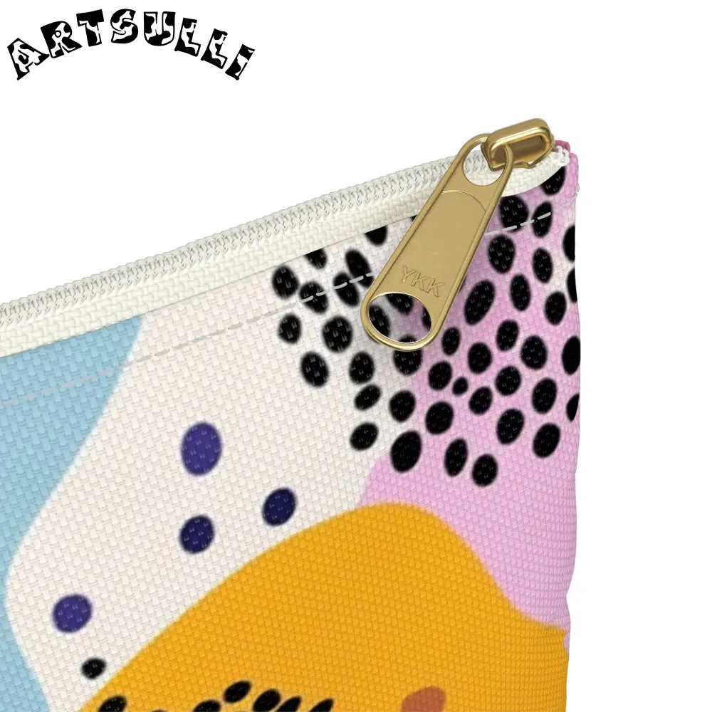 JAKKOUTTHEBXX Colorful Abstract Dots and Shapes II Accessory Pouch
