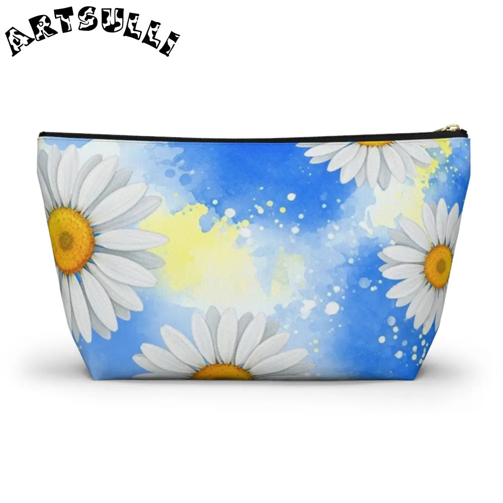 JAKKOUTTHEBXX Daisies Accessory Pouch w T-bottom JAKKOUTTHEBXX