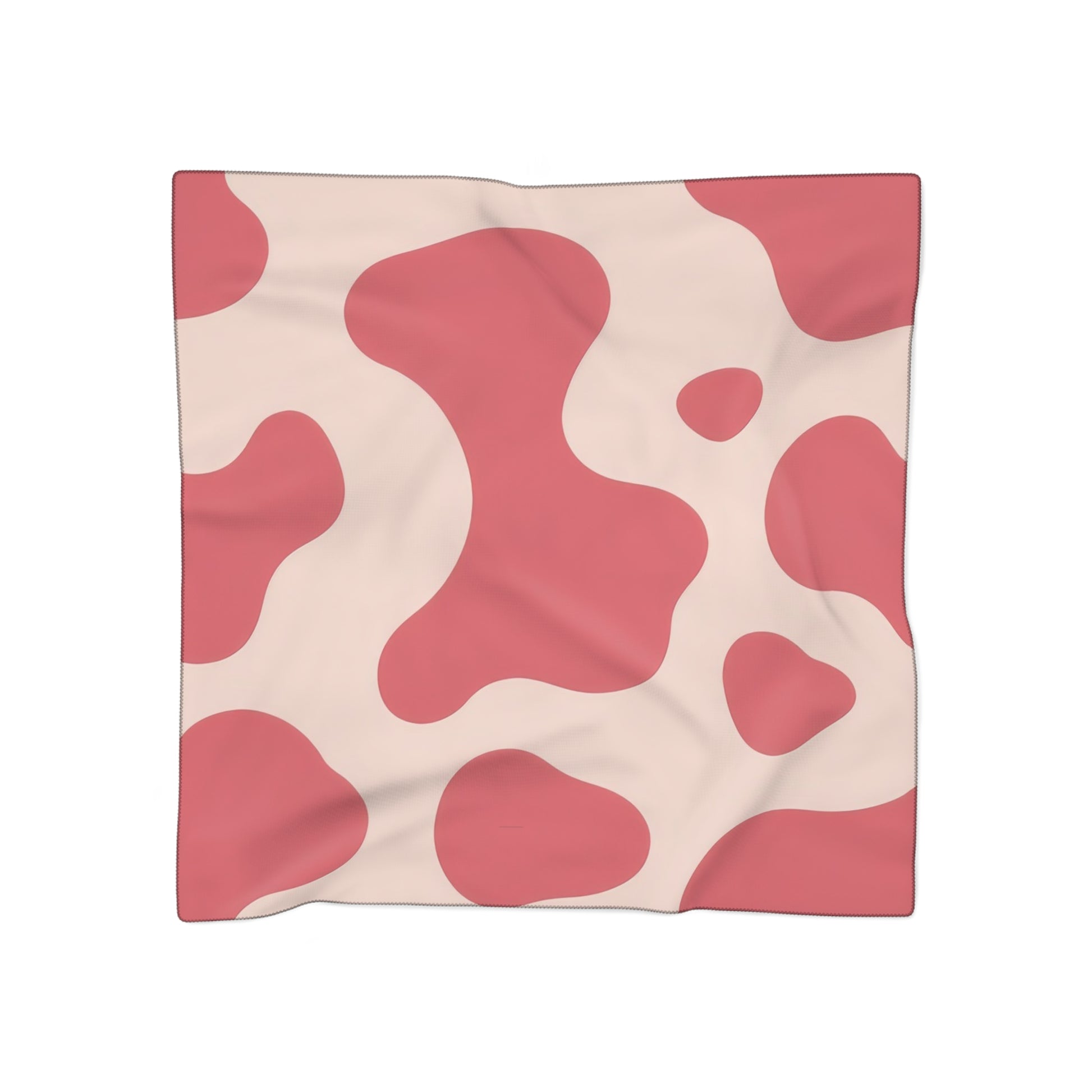 Red Jungle Cow Poly Scarf, Artsulli - Art is Long, Life is Short, Accessories, Color, Poly voile, Size, 25" × 25", , , 19214680838020747722