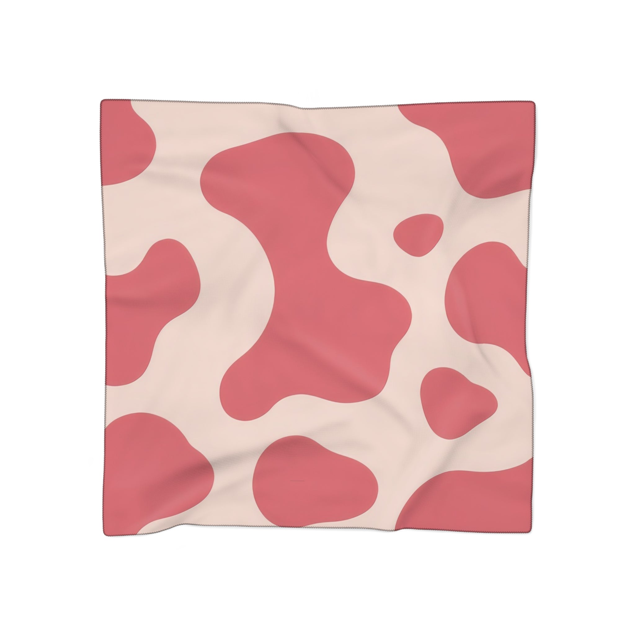 Red Jungle Cow Poly Scarf, Artsulli - Art is Long, Life is Short, Accessories, Color, Poly voile, Size, 25" × 25", , , 19214680838020747722