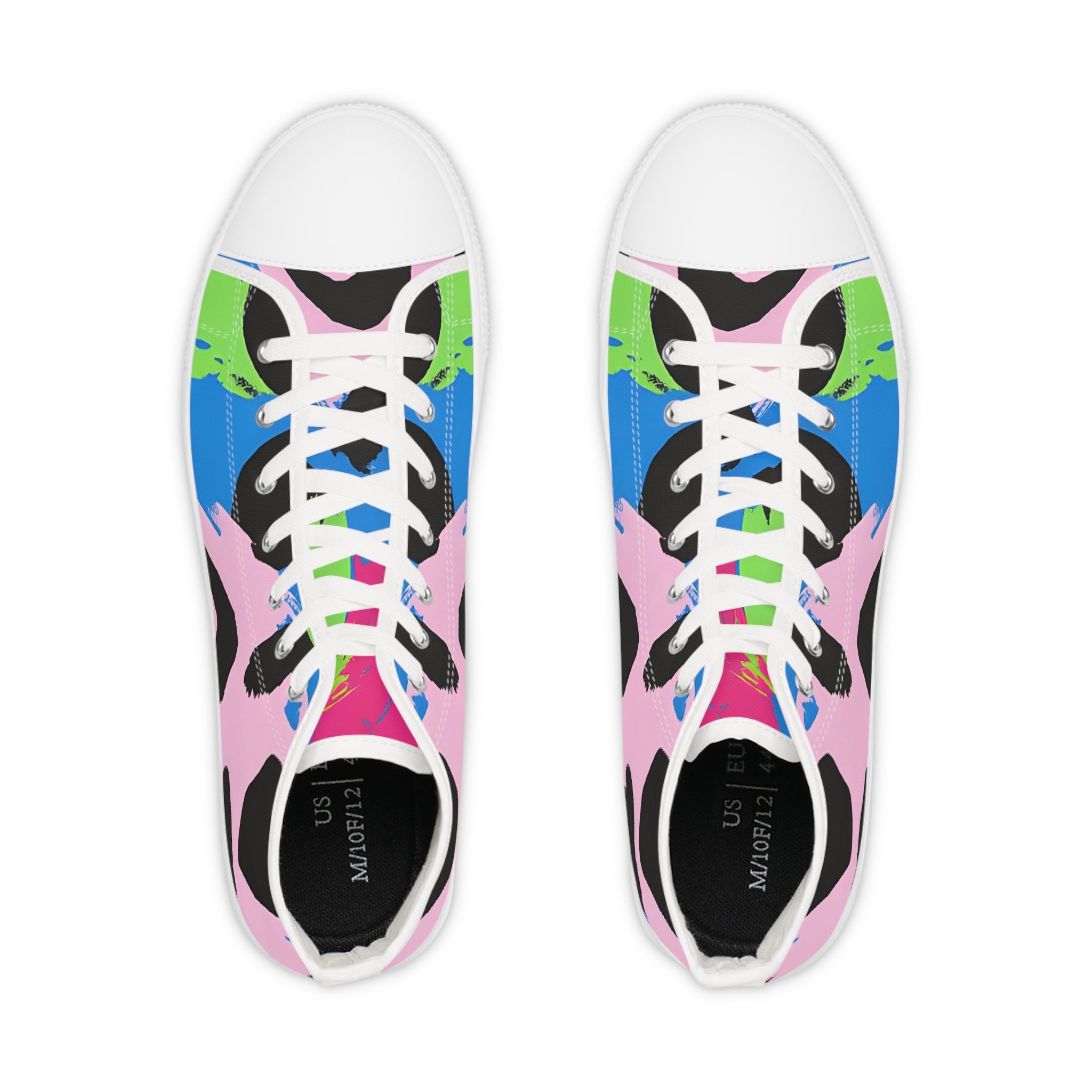90s Neon Men's High Top Sneakers, Artsulli - Art is Long, Life is Short, Shoes, , , , , , , 