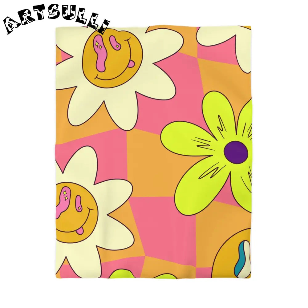 JAKKOUTTHEBXX Trippy Sour Face Rave Microfiber Duvet Cover