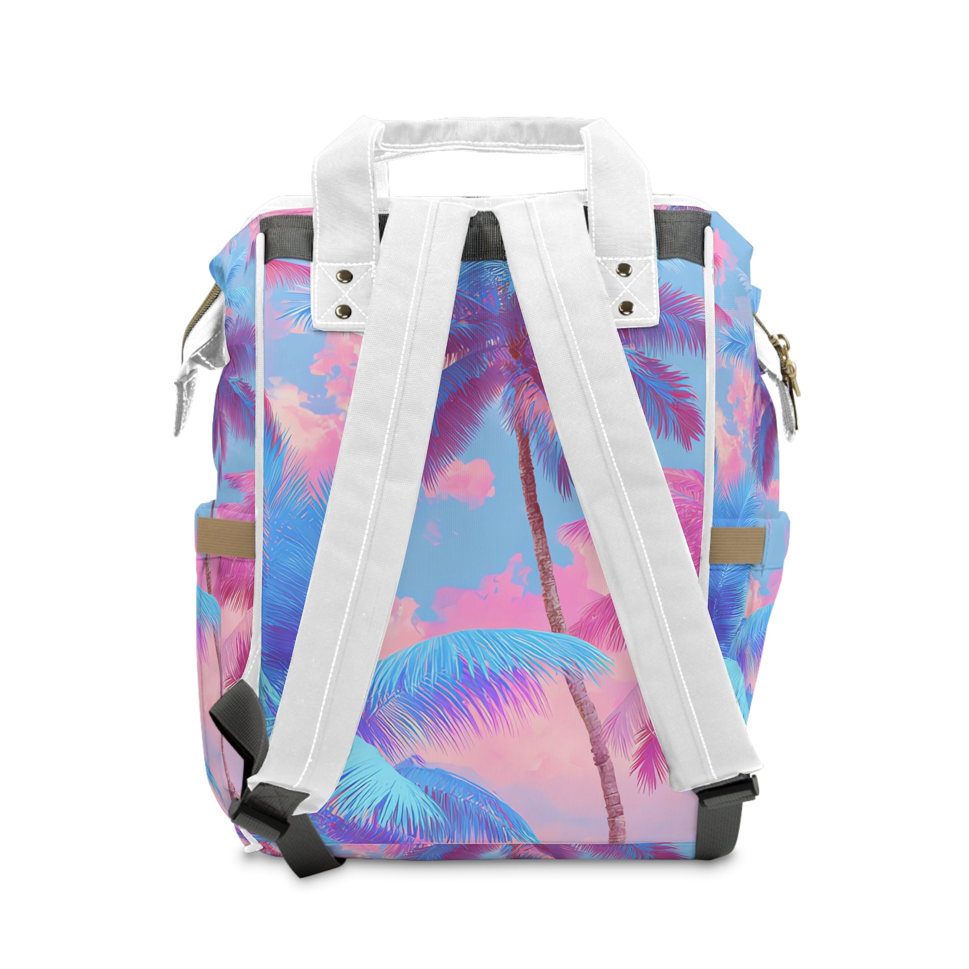 Ethereal Pastel Palms Multifunctional Diaper Backpack, Artsulli - Art is Long, Life is Short, Bags, , , , , , , 