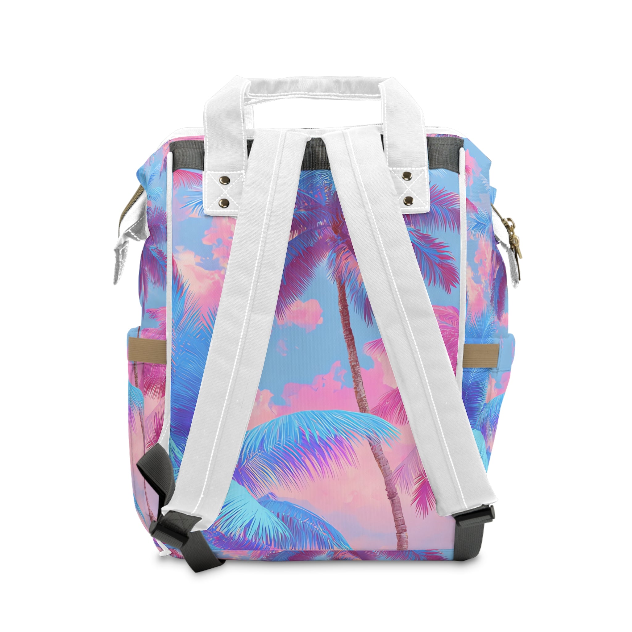 Ethereal Pastel Palms Multifunctional Diaper Backpack, Artsulli - Art is Long, Life is Short, Bags, , , , , , , 
