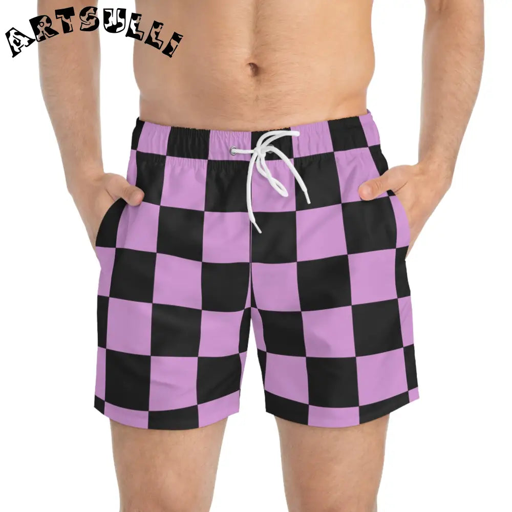 JAKKOUTTHEBXX Pixel Punk Vision Swim Trunks (AOP) JAKKOUTTHEBXX