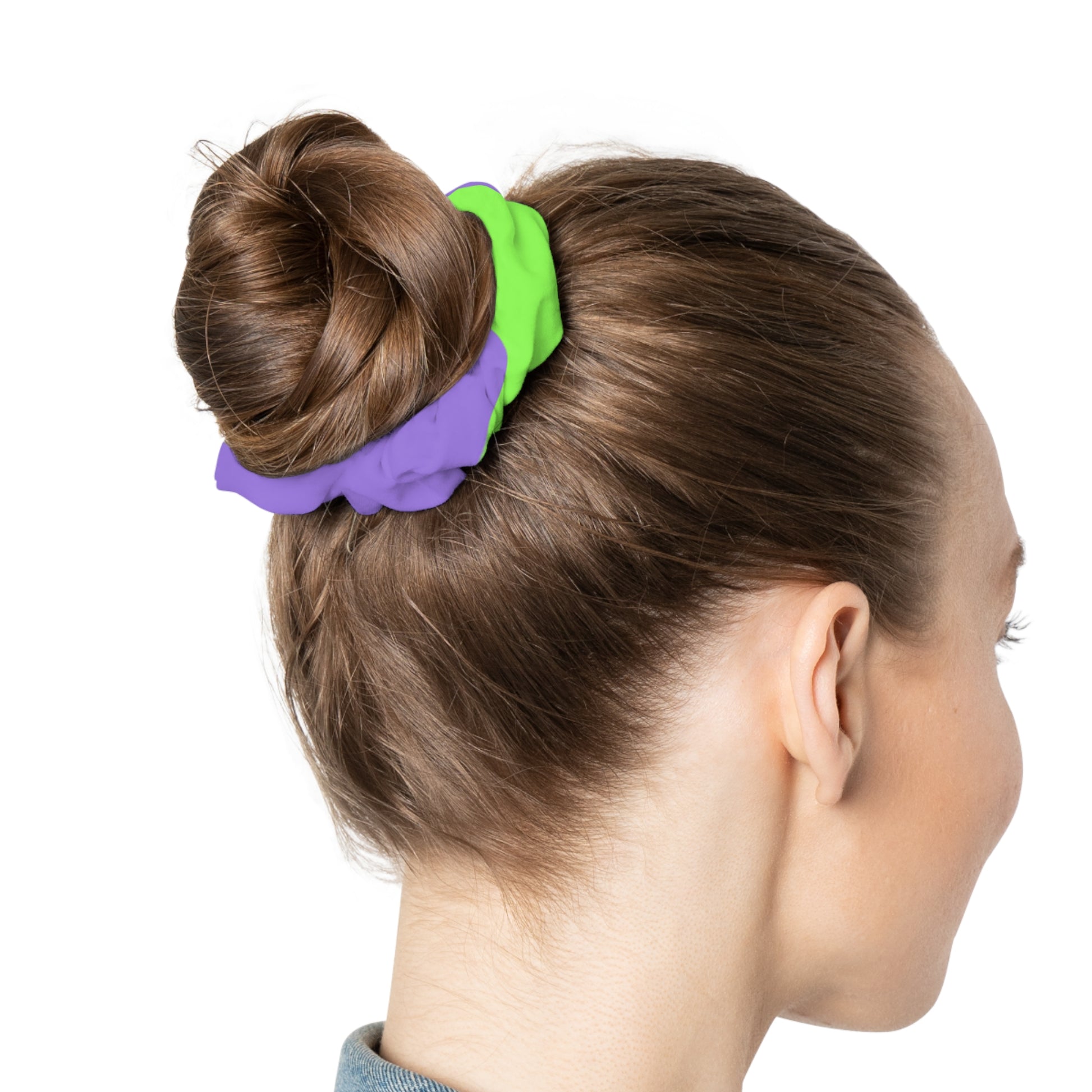 Tyrannosaurus Print Green and Purple Scrunchie, Artsulli - Art is Long, Life is Short, Accessories, , , , , , , 